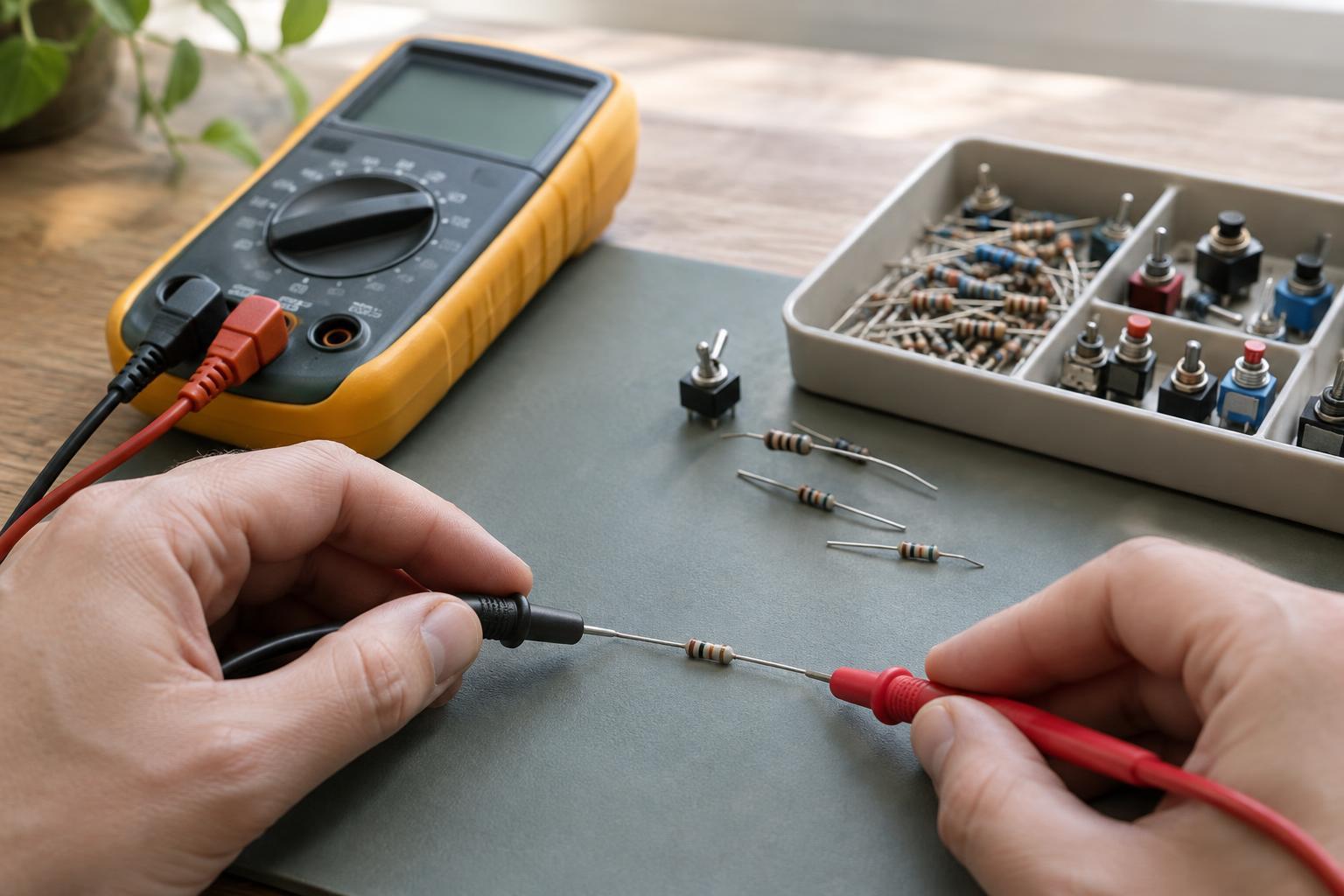 How to Screen Salvaged Resistors and Switches with a Multimeter