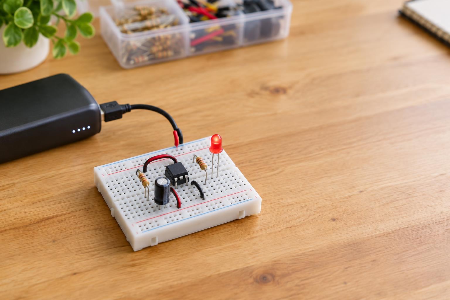 Build a 5 V LED Blinker With a 555 Timer